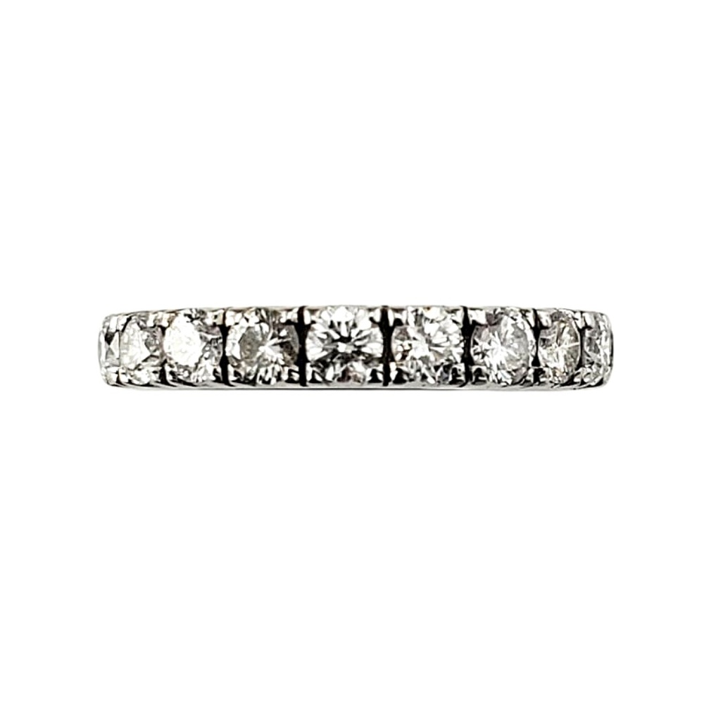 14 Karat White Gold Diamond Eternity Band Ring Size 4.5 #21952